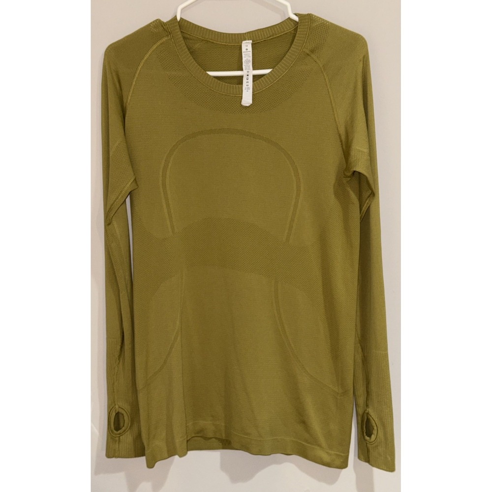 Lululemon Swiftly Tech Long Sleeve Crew Shirt Women's Size 10 Grape Leaf Green